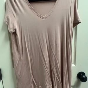 HUE short sleeve tunic tee - Light Pink